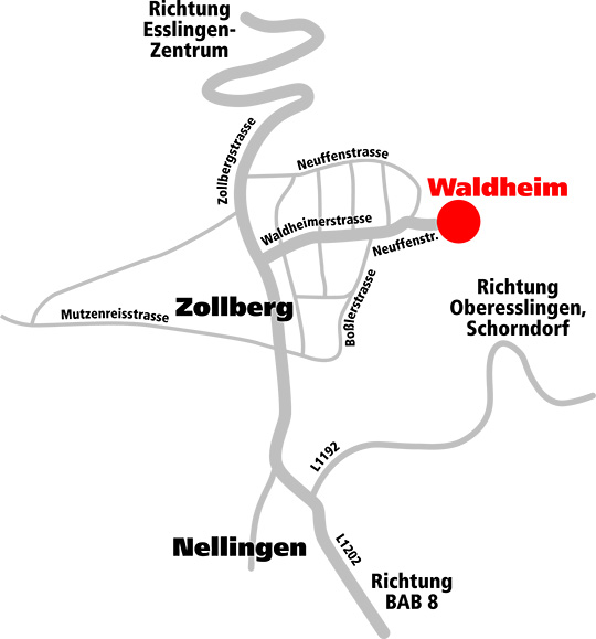 Anfahrt Waldheim Zollberg